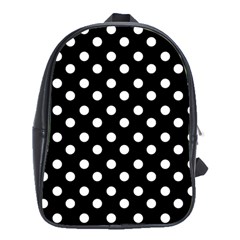 Black And White Polka Dots School Bags (xl) 