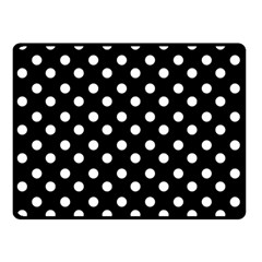 Black And White Polka Dots Double Sided Fleece Blanket (small) 