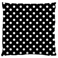 Black And White Polka Dots Standard Flano Cushion Cases (one Side) 