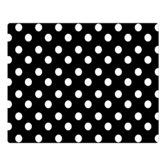 Black And White Polka Dots Double Sided Flano Blanket (large) 