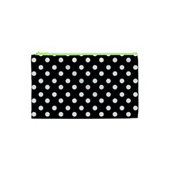 Black And White Polka Dots Cosmetic Bag (xs) by GardenOfOphir