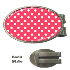 Hot Pink Polka Dots Money Clips (oval) 