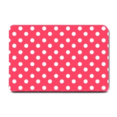 Hot Pink Polka Dots Small Doormat 