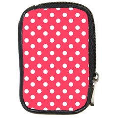 Hot Pink Polka Dots Compact Camera Cases by GardenOfOphir