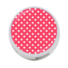 Hot Pink Polka Dots 4-port Usb Hub (two Sides) 