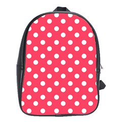 Hot Pink Polka Dots School Bags (xl) 