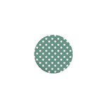 Mint Green Polka Dots 1  Mini Magnets Front