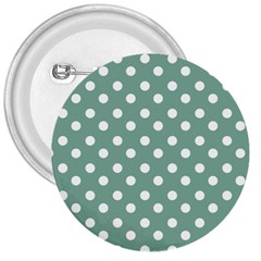 Mint Green Polka Dots 3  Buttons