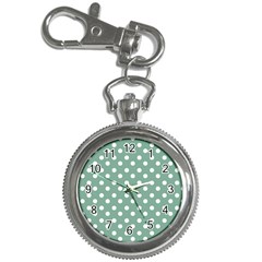 Mint Green Polka Dots Key Chain Watches