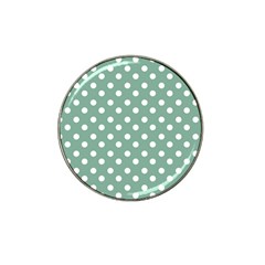 Mint Green Polka Dots Hat Clip Ball Marker