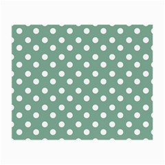 Mint Green Polka Dots Small Glasses Cloth by GardenOfOphir