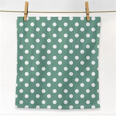 Mint Green Polka Dots Face Towel