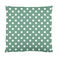 Mint Green Polka Dots Standard Cushion Cases (two Sides) 