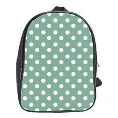 Mint Green Polka Dots School Bags(large) 