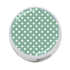 Mint Green Polka Dots 4-port Usb Hub (one Side)