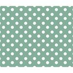 Mint Green Polka Dots Deluxe Canvas 14  x 11  14  x 11  x 1.5  Stretched Canvas