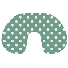 Mint Green Polka Dots Travel Neck Pillows