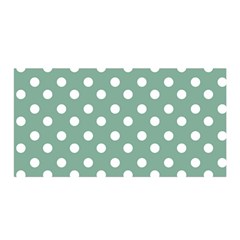 Mint Green Polka Dots Satin Wrap by GardenOfOphir