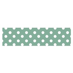 Mint Green Polka Dots Satin Scarf (oblong) by GardenOfOphir