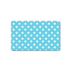 Sky Blue Polka Dots Magnet (name Card)