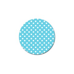 Sky Blue Polka Dots Golf Ball Marker