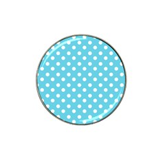 Sky Blue Polka Dots Hat Clip Ball Marker