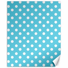 Sky Blue Polka Dots Canvas 16  X 20  