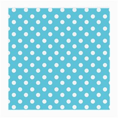 Sky Blue Polka Dots Medium Glasses Cloth (2-side)