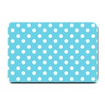 Sky Blue Polka Dots Small Doormat  24 x16  Door Mat