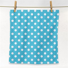 Sky Blue Polka Dots Face Towel