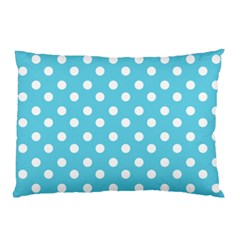 Sky Blue Polka Dots Pillow Cases