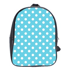 Sky Blue Polka Dots School Bags(large) 