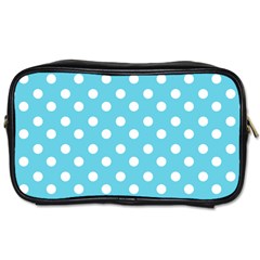 Sky Blue Polka Dots Toiletries Bags