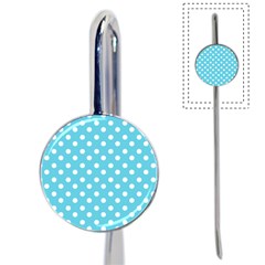 Sky Blue Polka Dots Book Mark