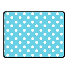 Sky Blue Polka Dots Fleece Blanket (small)