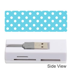 Sky Blue Polka Dots Memory Card Reader (stick) 