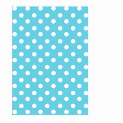 Sky Blue Polka Dots Large Garden Flag (two Sides)