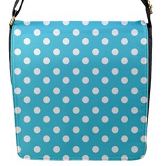 Sky Blue Polka Dots Flap Messenger Bag (s)