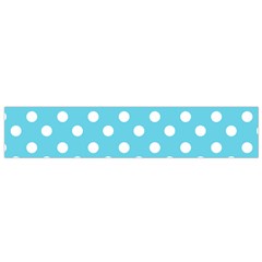 Sky Blue Polka Dots Flano Scarf (small)  by GardenOfOphir