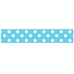 Sky Blue Polka Dots Flano Scarf (large) 