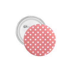 Coral And White Polka Dots 1 75  Buttons by GardenOfOphir