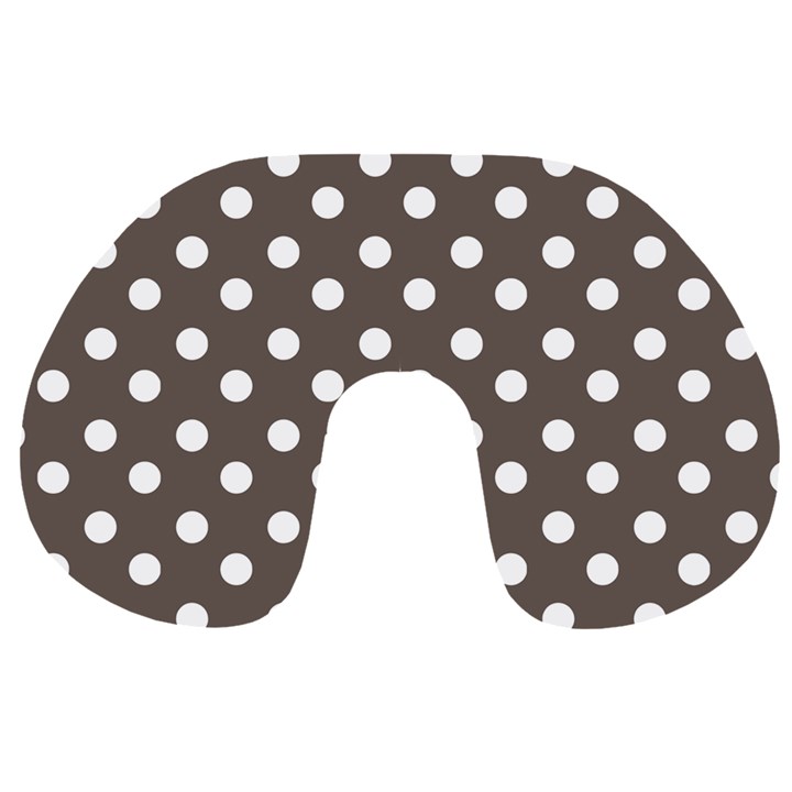 Brown And White Polka Dots Travel Neck Pillows