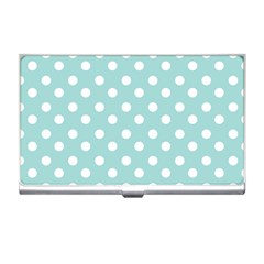 Blue And White Polka Dots Business Card Holders