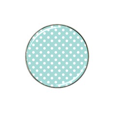 Blue And White Polka Dots Hat Clip Ball Marker