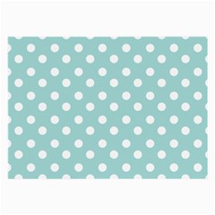 Blue And White Polka Dots Large Glasses Cloth by GardenOfOphir