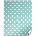 Blue And White Polka Dots Canvas 11  x 14   10.95 x13.48  Canvas - 1