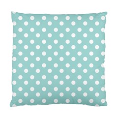 Blue And White Polka Dots Standard Cushion Case (one Side) 