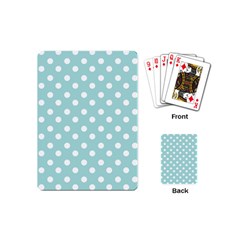 Blue And White Polka Dots Playing Cards (mini) 