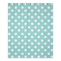 Blue And White Polka Dots Shower Curtain 60  X 72  (medium) 