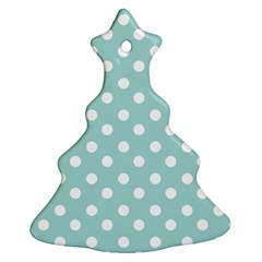 Blue And White Polka Dots Ornament (christmas Tree)